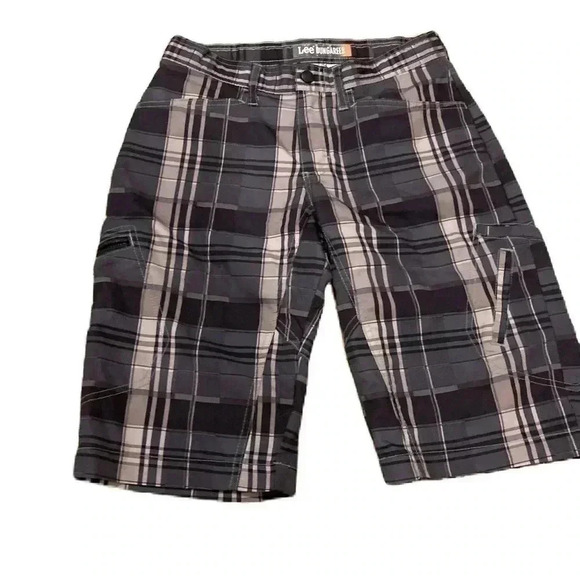 Lee Other - Lee Dungarees Boy’s Shorts Sz. 16R Grey Plaid w/ Cargo Pockets